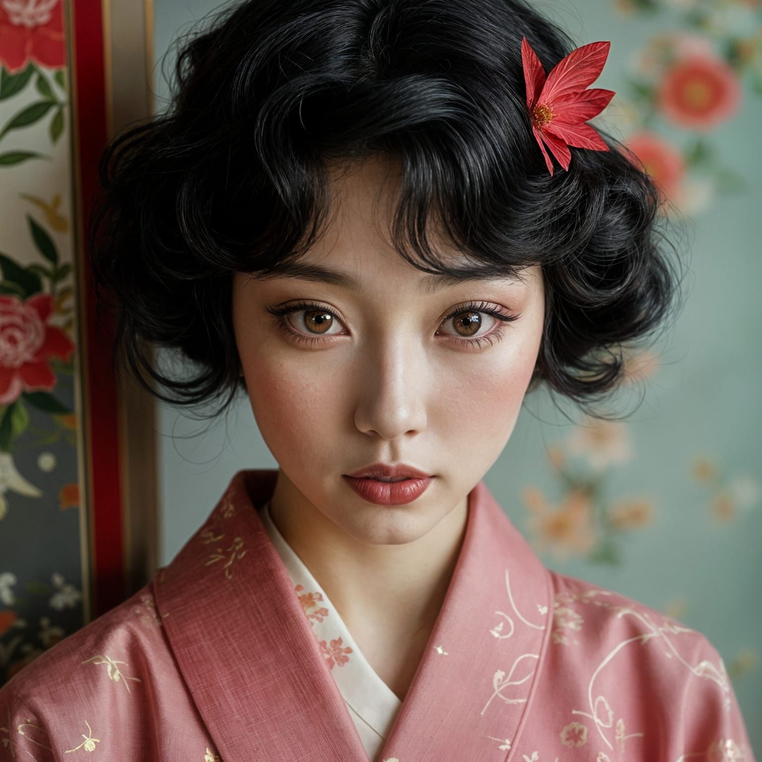 Ayako in Kimono with Volumetric Lighting