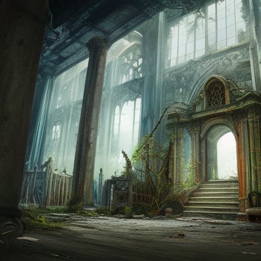 Detailed Matte Painting of a Lost Place