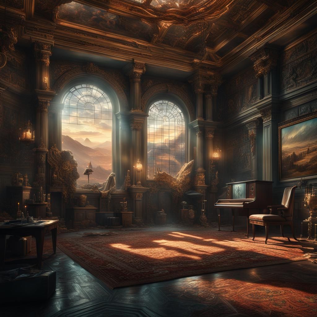 Liminal Familiar Room in Digital Matte Painting