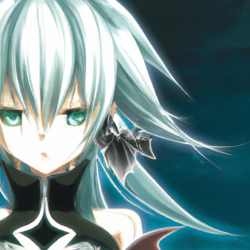 Anime Cat Girl Sipping Coffee in Underwater Town