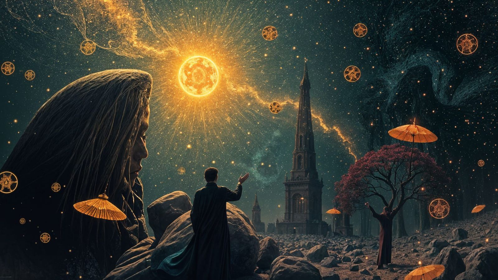 Philosophical Pointillist Photography Concept Art