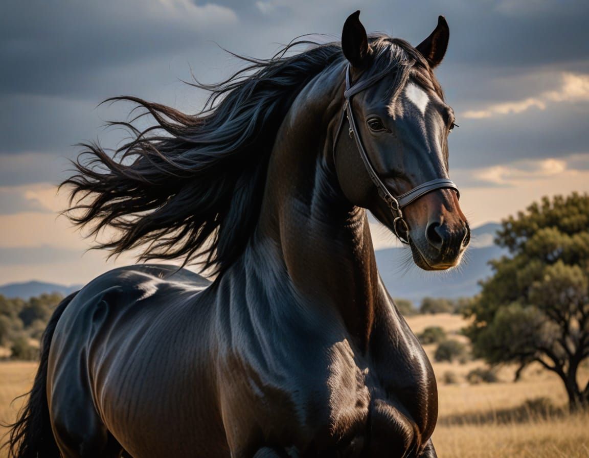 Majestic Arabian Horse in Regal Splendor