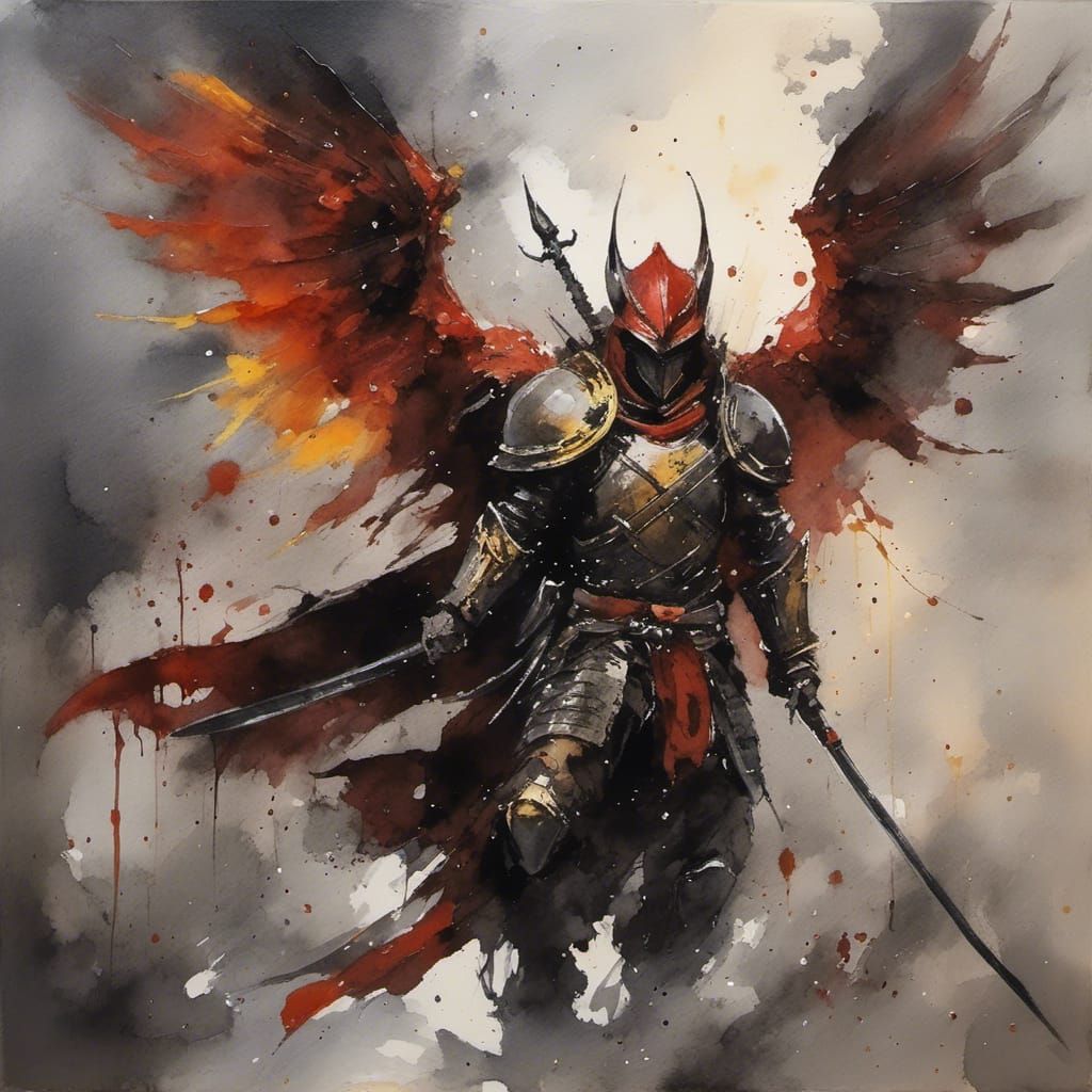 AI Interpretation of Leucocholy with Water-Ink Effects