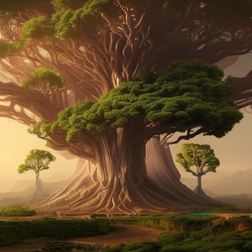 Epic Money Tree Digital Matte Painting