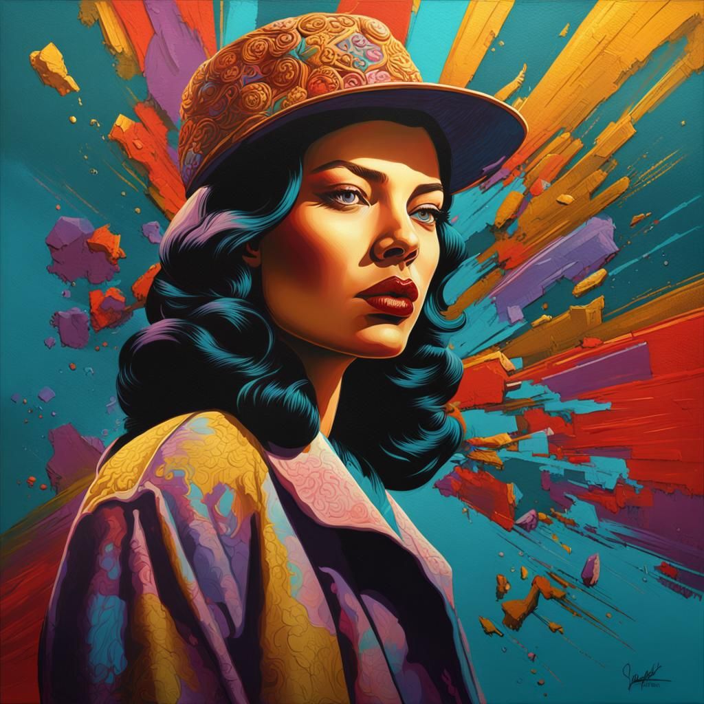 Glamorous 1930s Film Star Portrait