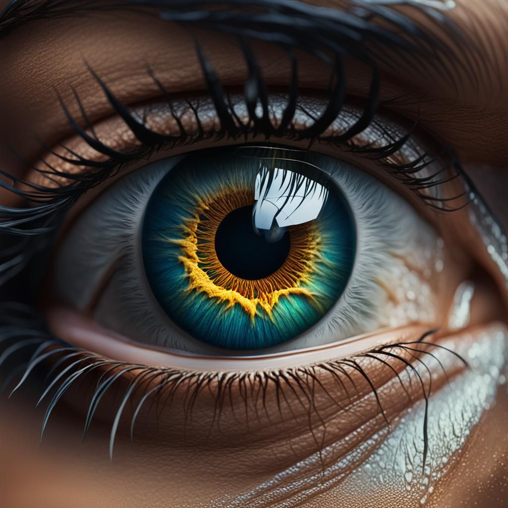 Earth Iris: Detailed Fantasy Eye Close-up