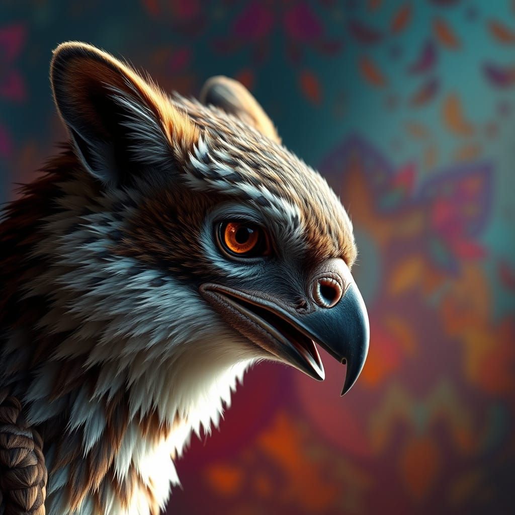Vibrant Animal Portrait in Hyperrealistic Style