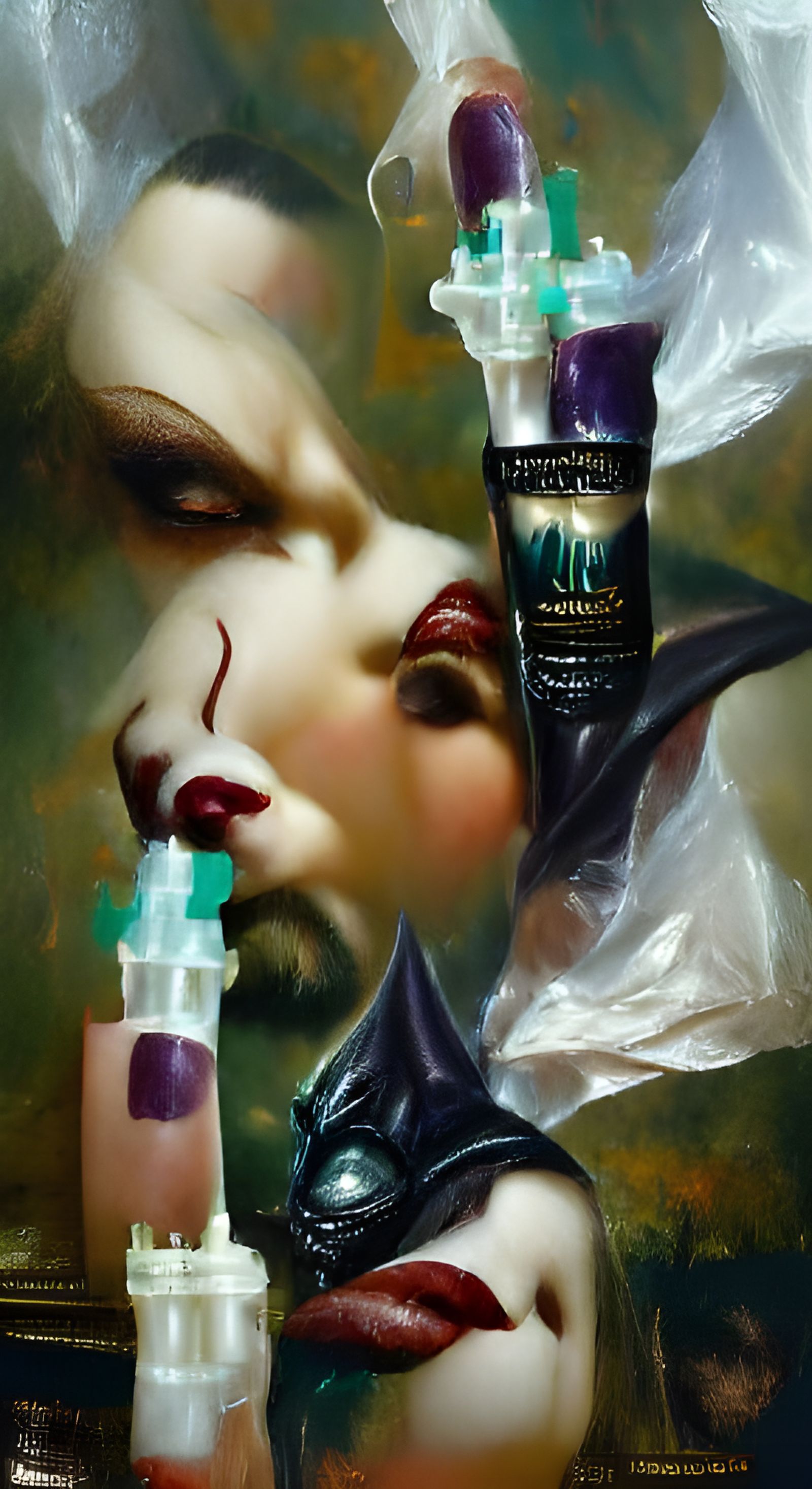 Sinister Lip in Ethereal Gothic Art Nouveau Style