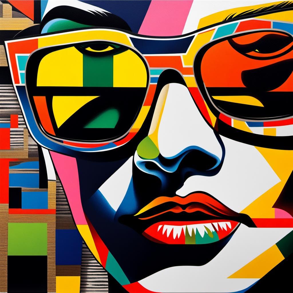 Surreal Portrait in Pop Art Style