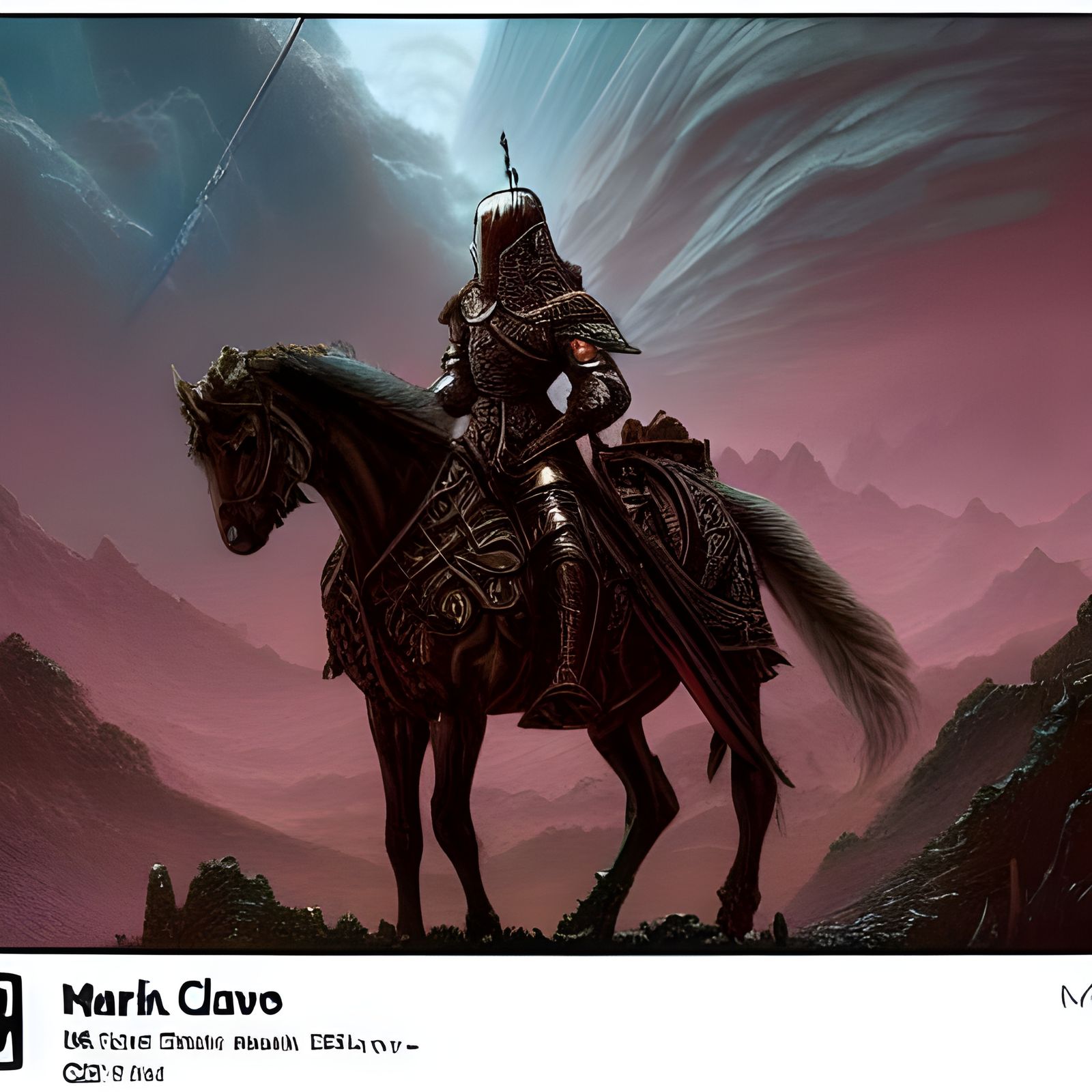 Far Future Knight in Baroque Synthwave Desert