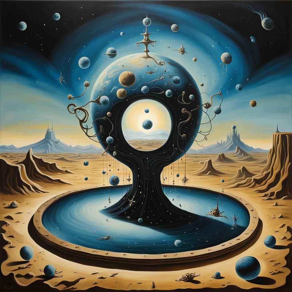 Void-born creatures chant in awe
Reality defies physics law
...