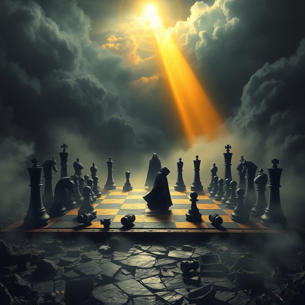 Epic Chessboard Confronts Turbulent Battlefield in Golden Li...