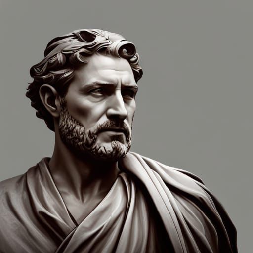 Stoic Handsome Man: A Study in Determination