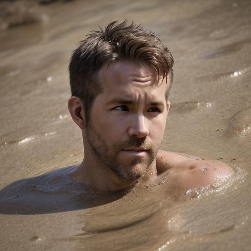 Ryan Reynolds Sinking in Quicksand: Ansel Adams Style