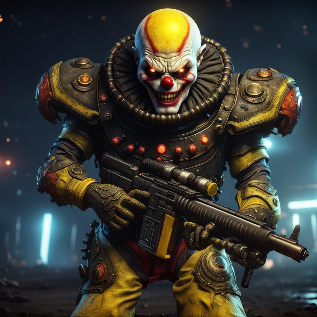 Evil Clown Space Warrior on Alien Planet