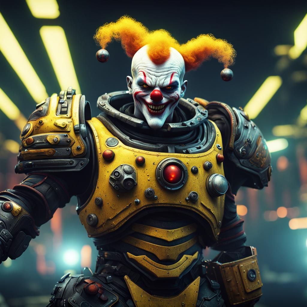 Evil Clown Space Warrior on Alien Planet