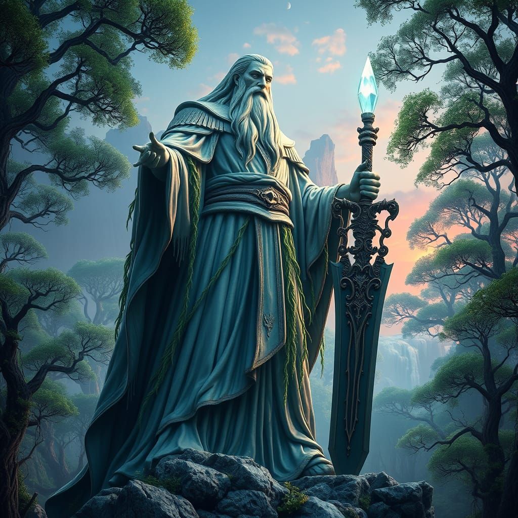 Guardian of the Verdant Oath, Silverwood Statue in Elyndell