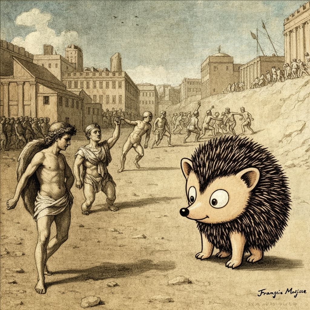Hippie Hedgehog in Ancient Rome: Goya and Matisse Style