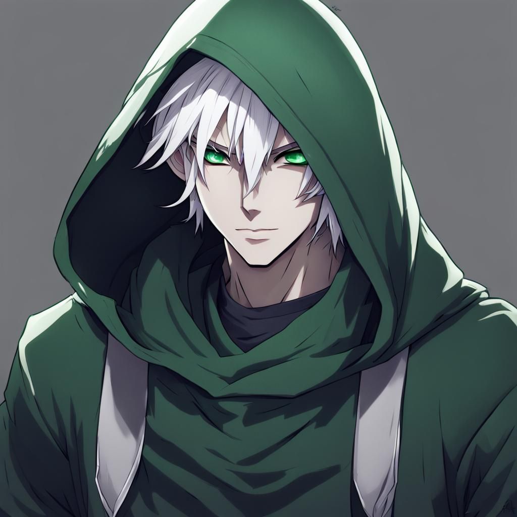 Drow Elf Portrait in Anime Key Visual Style