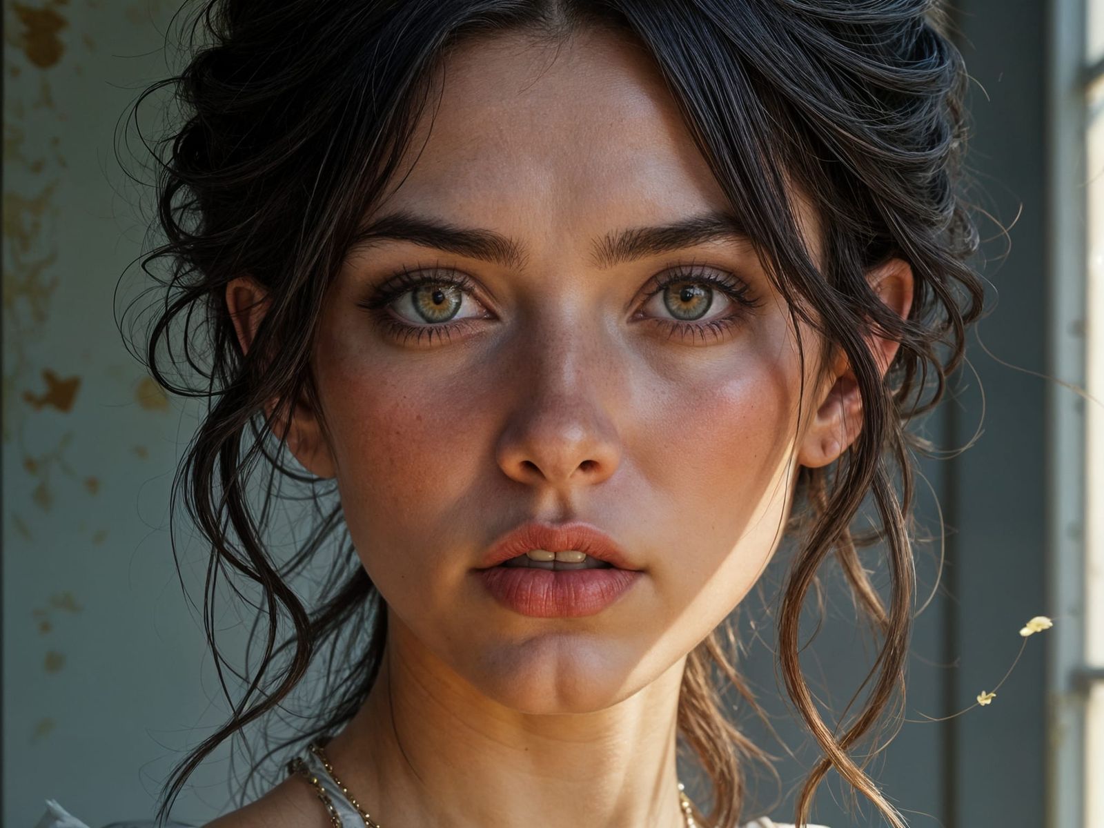 Contemplative Woman Portrait in Soft Light