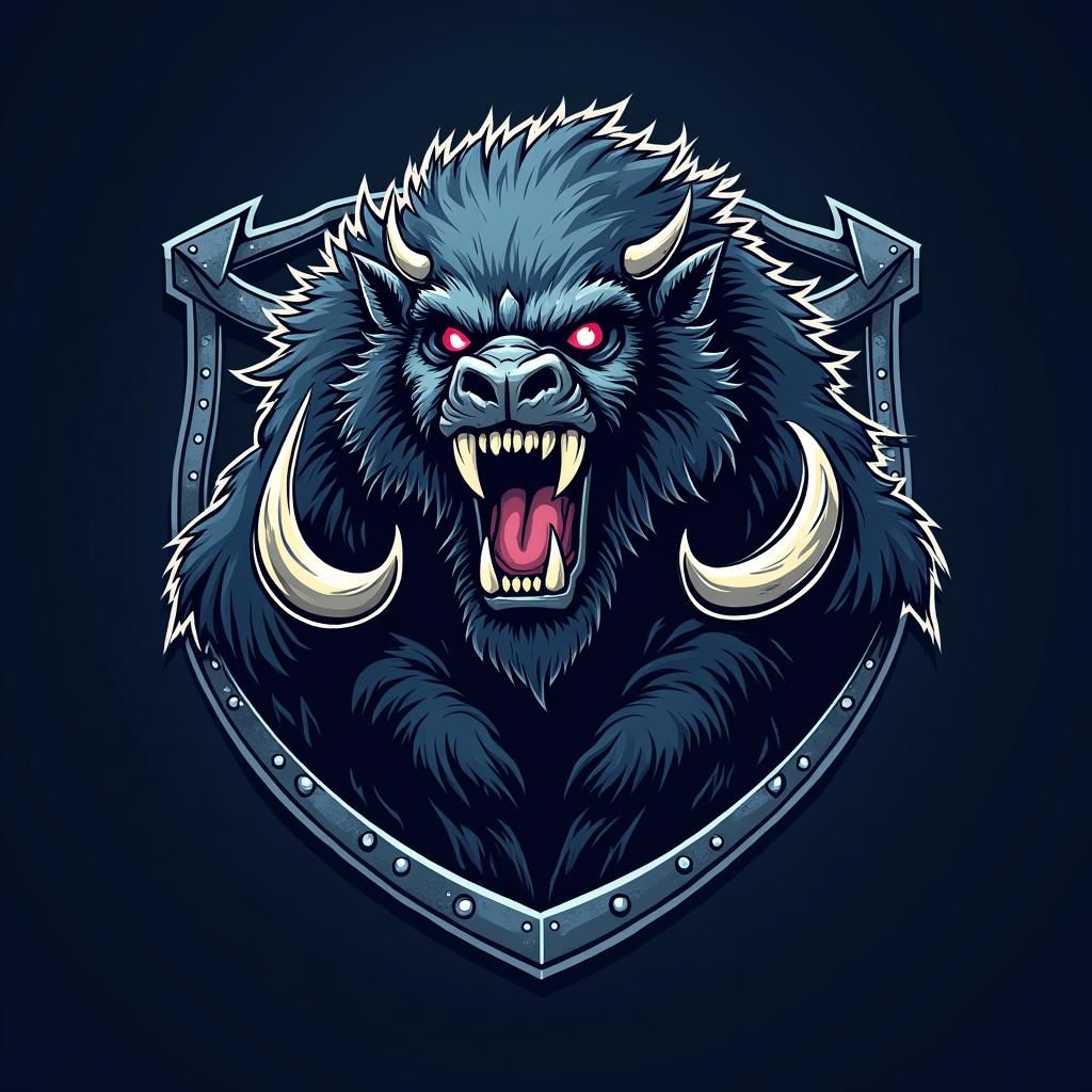 Bugbear NFL Team Logo in Comic Book Style