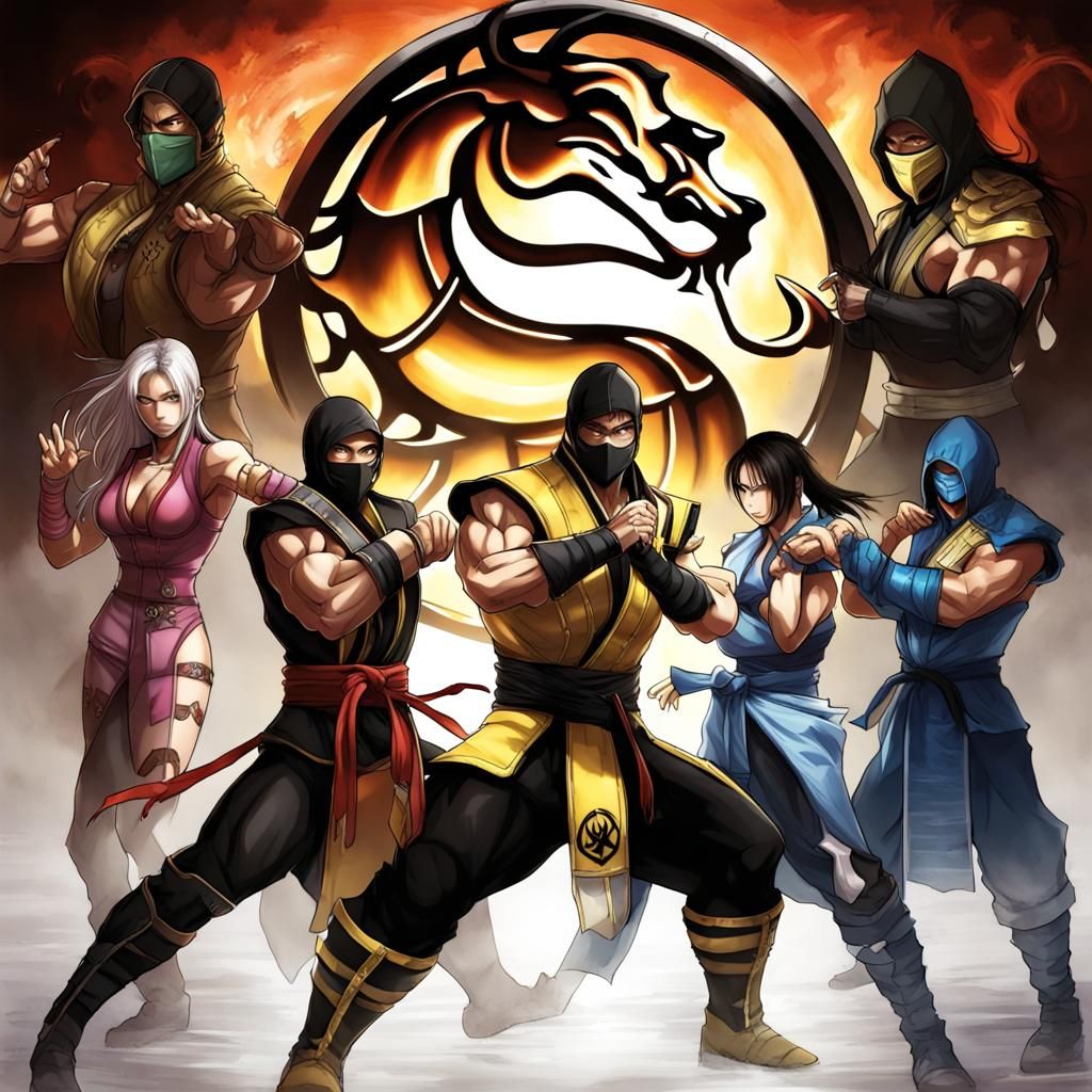Mortal Kombat in Anime Manga Style