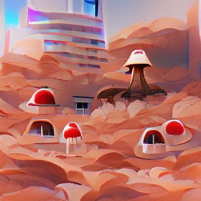 Mushroom Hotel on Mars