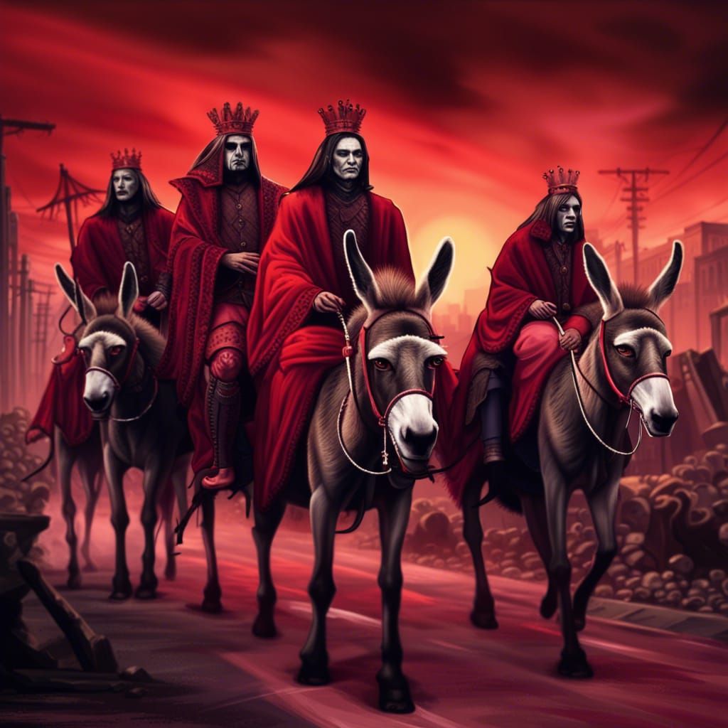 Vampire Emperor's Ride Through Ruined City