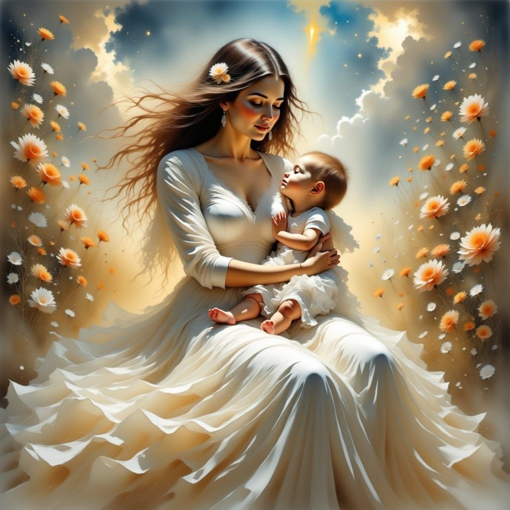 Motherly Love in a Dreamlike Atmosphere