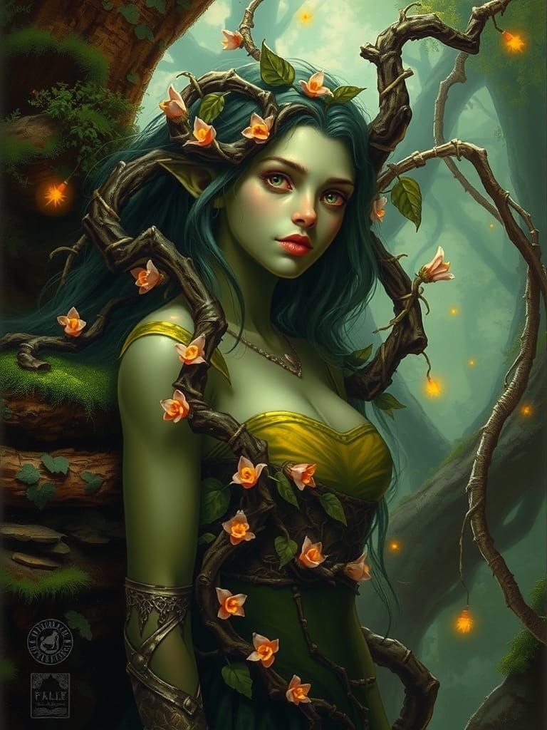 Ethereal Forest Spirit Portrait in Fantasy Art Style