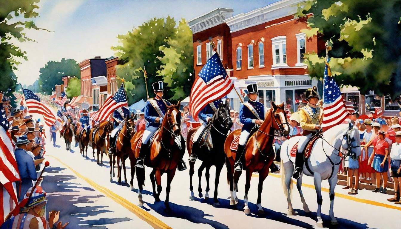 4th of July Parade: Watercolor Summer in Midwest