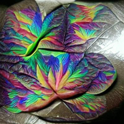 Psychedelic Marijuana Leaf Art
