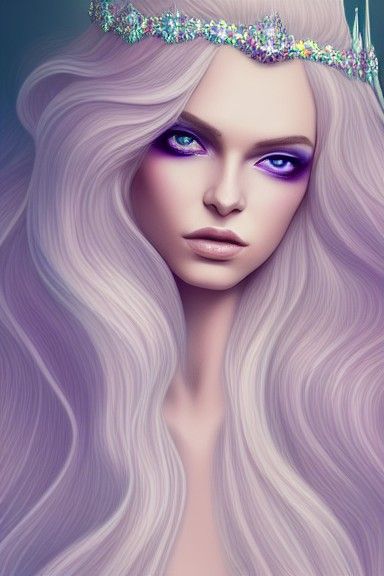 Decadent Androgynous God as Princess, Pastel Artstation