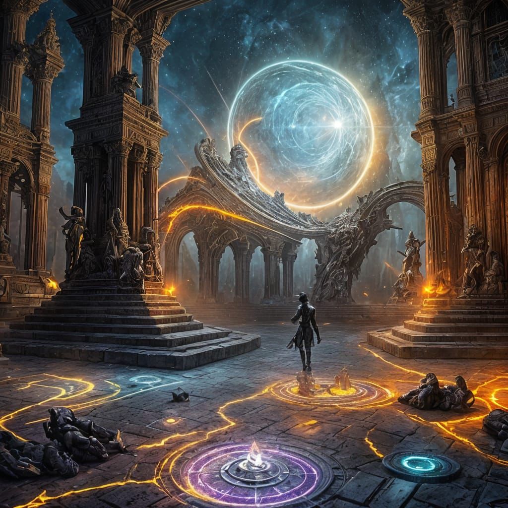 Cosmic Chessboard with Shadow-Wolves and Crystal Queens