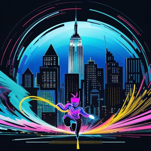 Pop Art Quarter Leaps Before Empire State Building