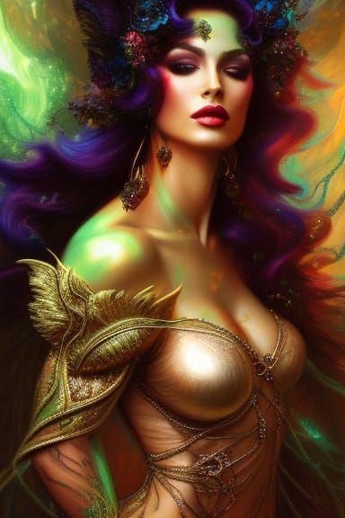 Fantasy Goddess Portrait in Academic Art Style