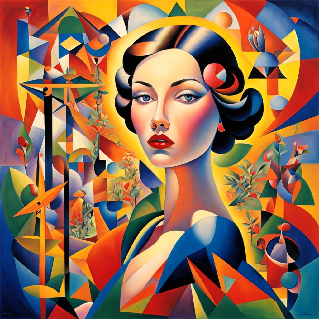 Vibrant Whimsy: Lush Garden Goddess in Kaleidoscope of Color...