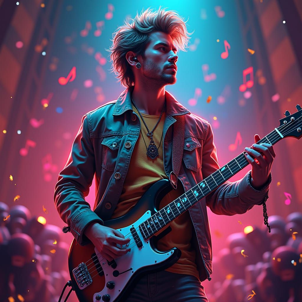 Musician Portrait in Fantasy Concept Art Style