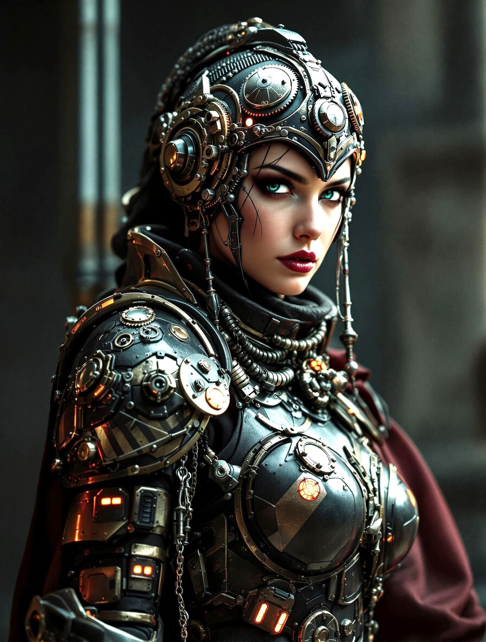 Dieselpunk Paladin in Elegant Armor