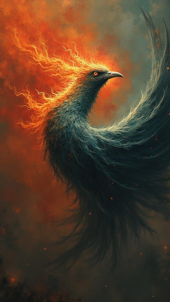 il destino della fenice uccello di fuoco