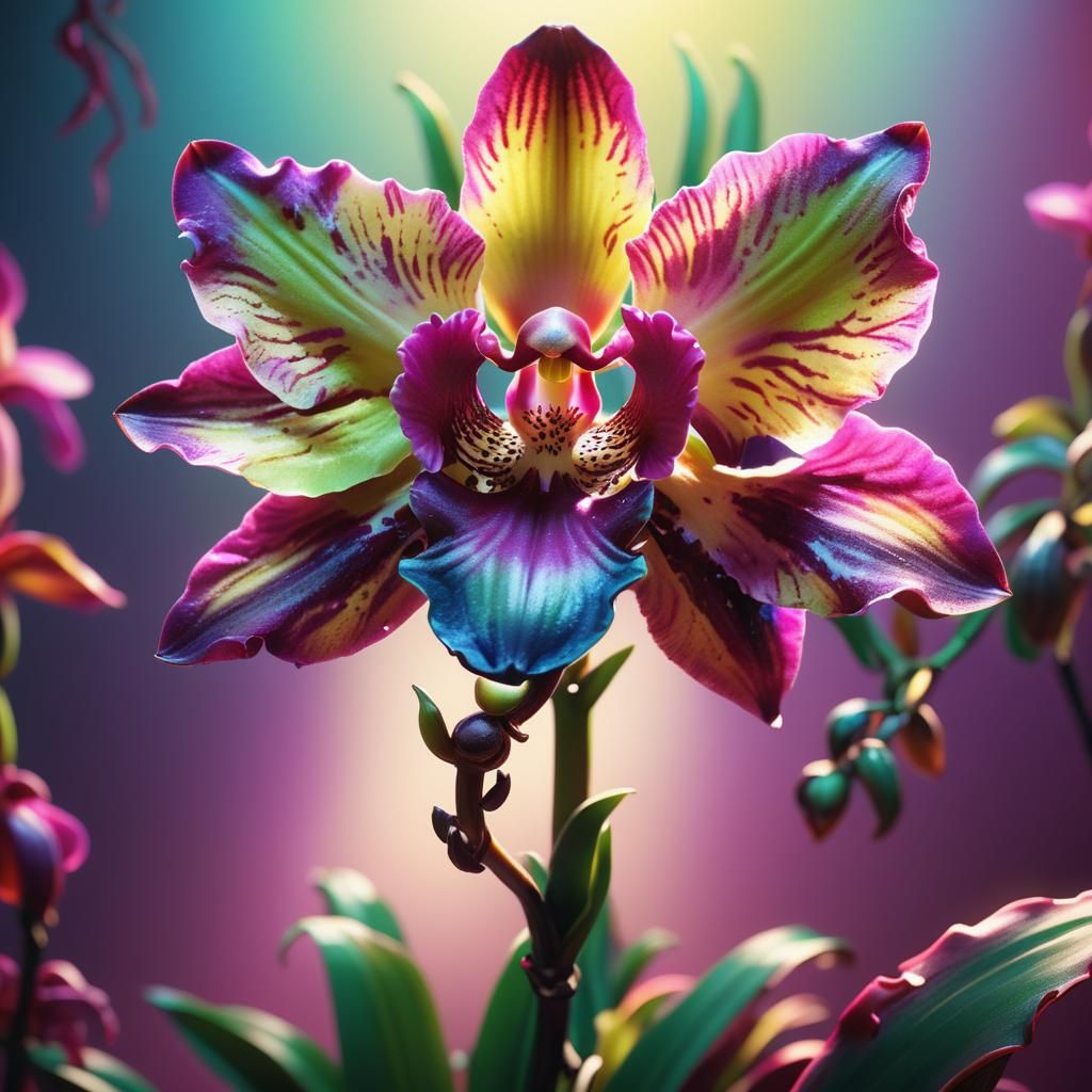 Hyperrealistic Cannibal Orchid Concept Art