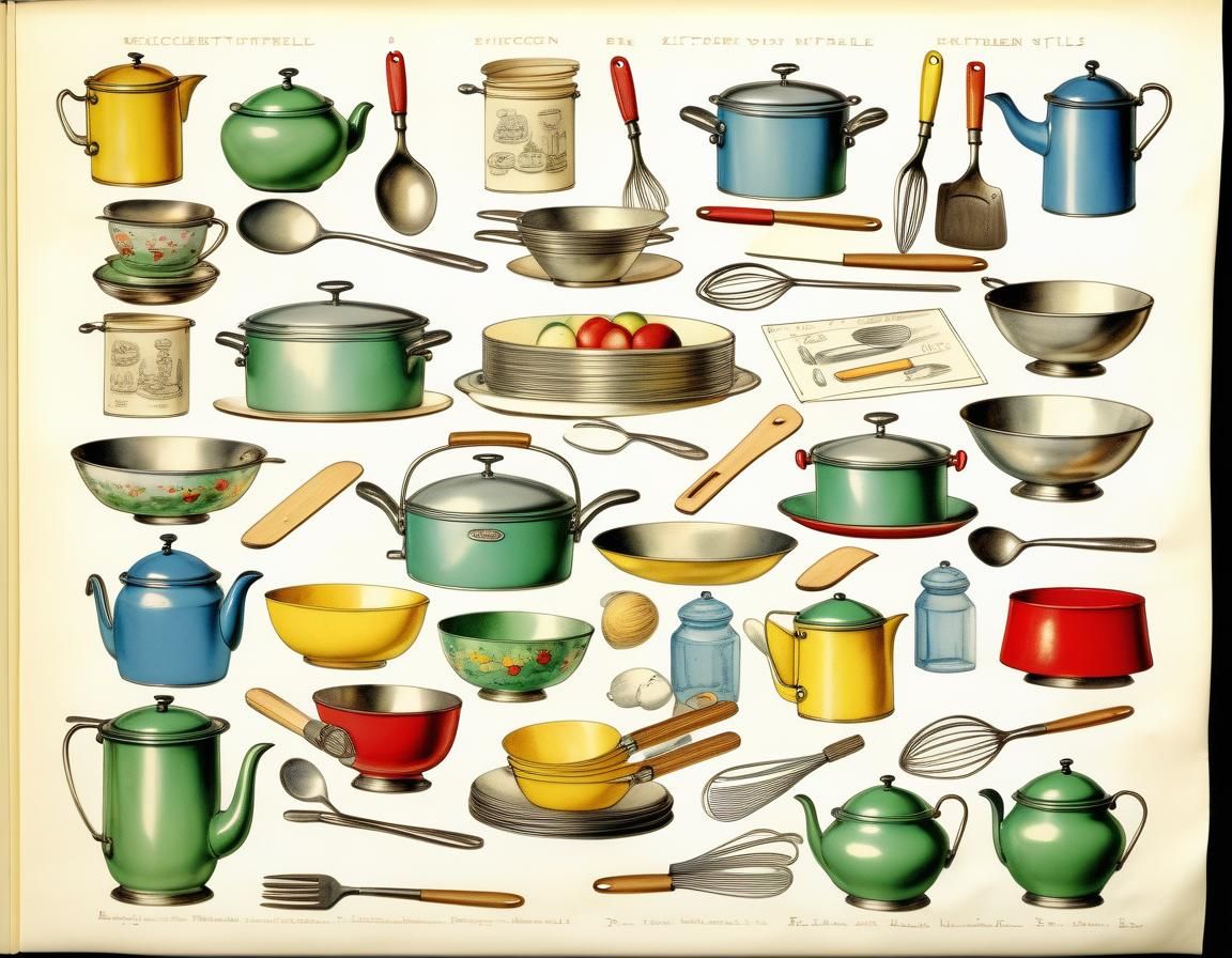 Vintage Toy Kitchen Utensils Catalog Page