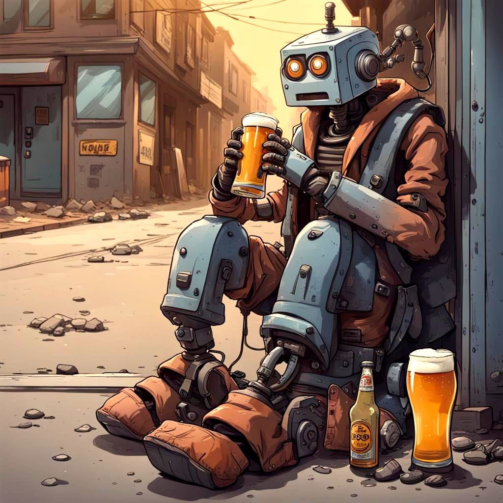 Bob: the beer-drinking hobo robot!