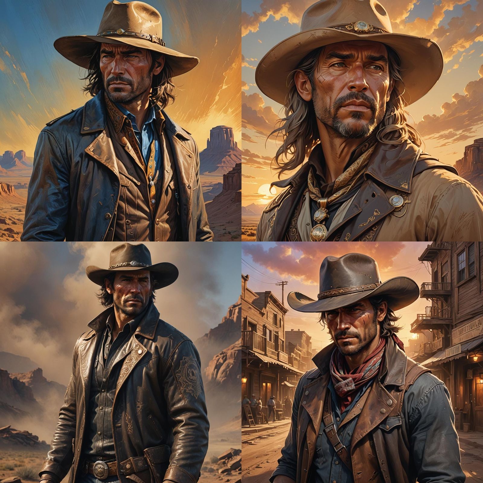 Cowboy Portrait in Western Film Style