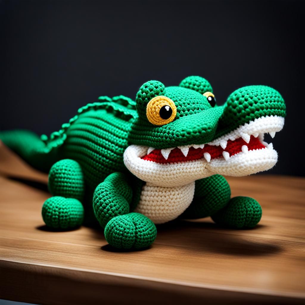 Crocheted Alligator