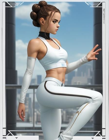 Anime Style Padme-Inspired Fitness Model