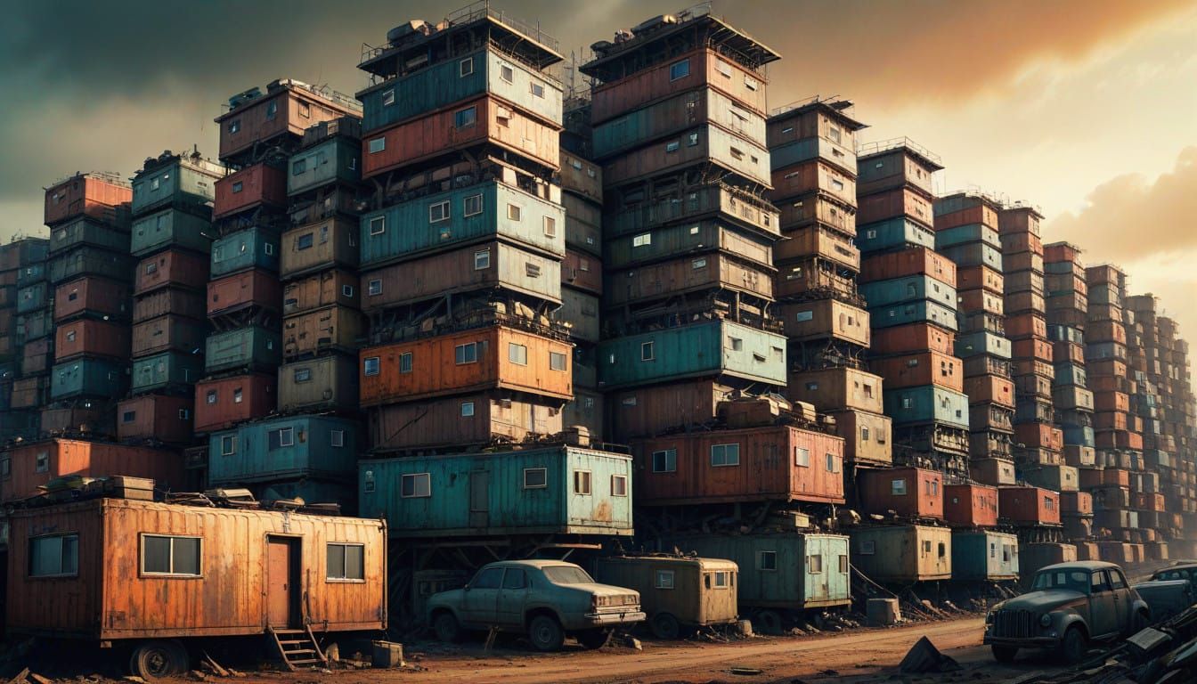 Hyperdetailed Dystopian Landscape of The Stacks