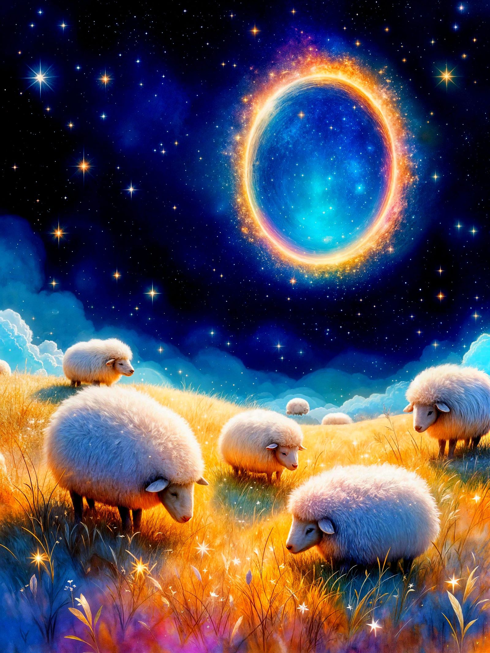 Cosmic Sheep Grazing on Crystalline Grass