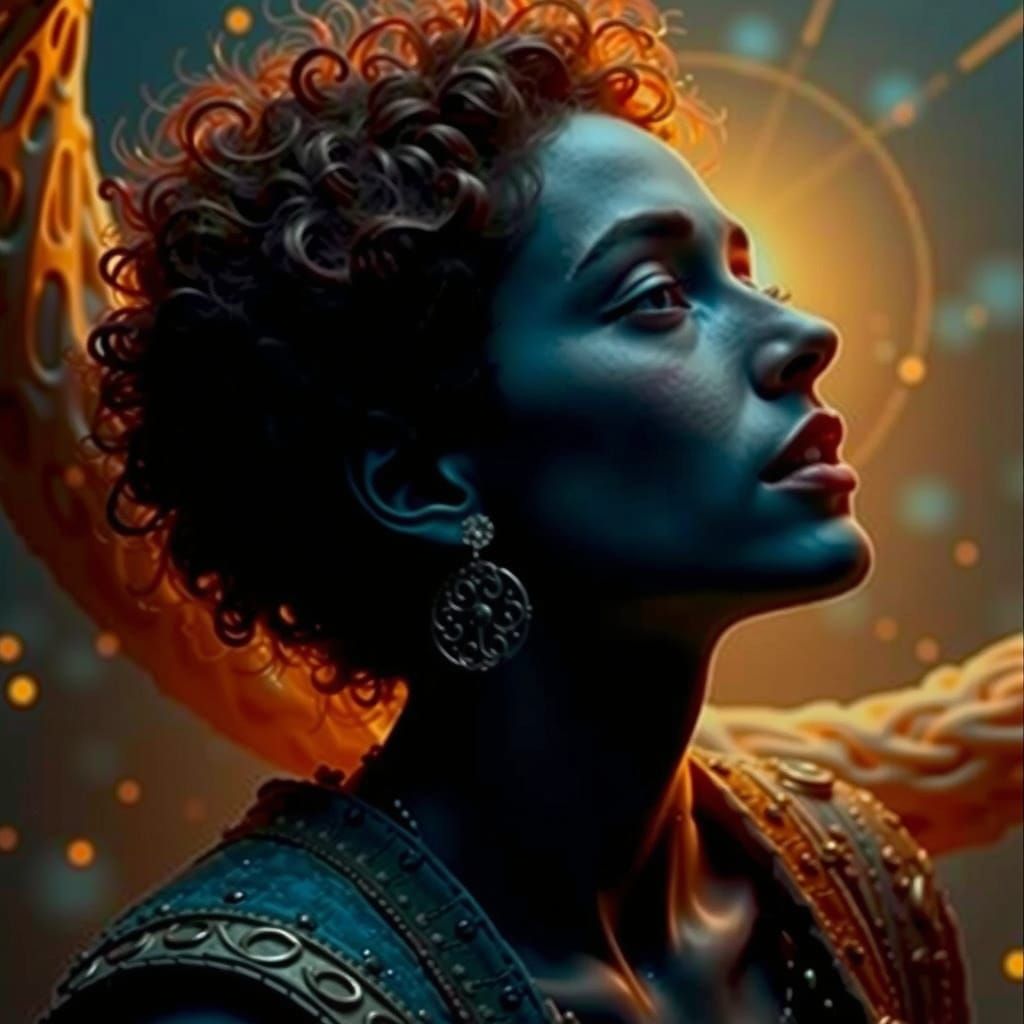 Abstract Mathematical Curves in Vibrant Style