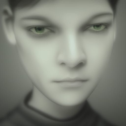 Paranoia Personified: Hyperdetailed Mixed Media Portrait